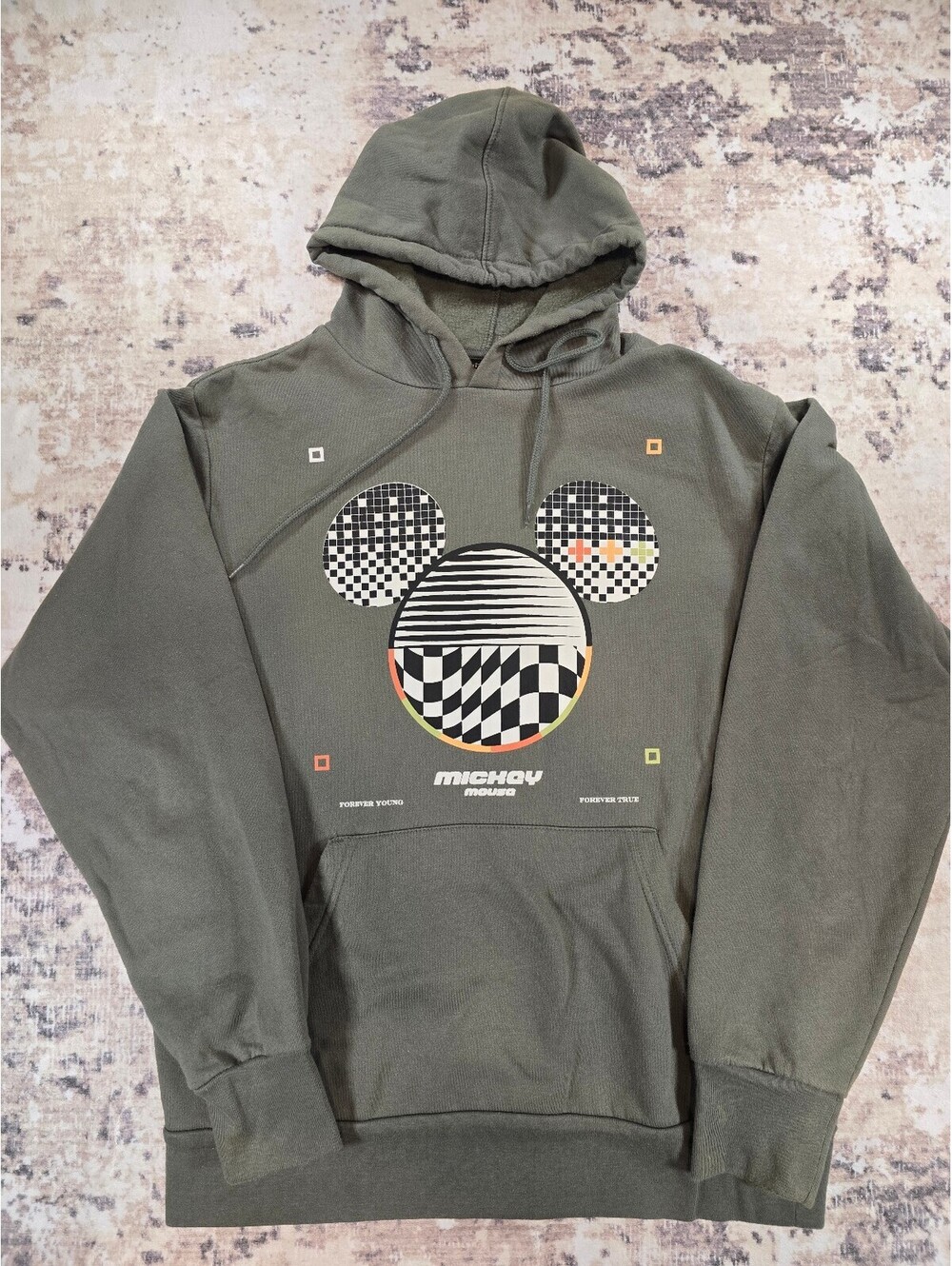 Disney Mickey Mouse Green Hoodie Sweatshirt Size 38-40